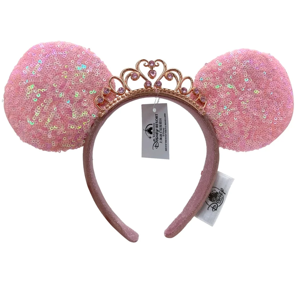 NWT Disney Pink Sequin Tiara Headband